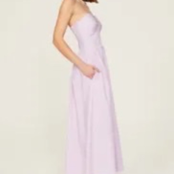 S/W/F Rent the runway Balconette Midi purple strapless dress sz XS $379 - Picture 2 of 5